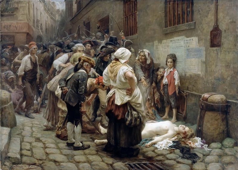 Death of the Princess De Lamballe, Marie Louise of Savoy, during the September Massacres, September 3rd, 1792 (Léon Maxime Faivre) (1856-1941)